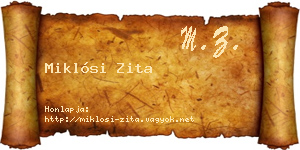 Miklósi Zita névjegykártya