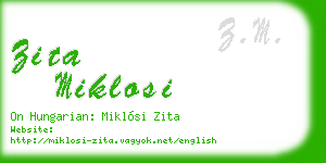 zita miklosi business card